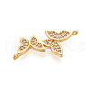 Brass Micro Pave Cubic Zirconia Pendants KK-N263-39G-2