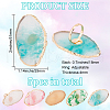 CHGCRAFT 5Pcs 5 Colors Adjustable Resin Platette Rings RJEW-CA0001-07-2