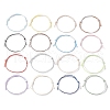 16Pcs Two Tone Waxed Polyester Cord Bracelets for Men Women BJEW-JB11791-2