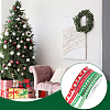 DELORIGIN 4 Rolls 4 Colors 25 Yards Christmas Theme Polyester Printed Ribbon OCOR-DR0001-09-7