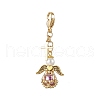 Angel Glass Pearl & Glass Seed Beaded Pendant Decorations HJEW-MZ00265-03-2