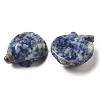 Natural Blue Spot Jasper Carved Hedgehog Statues Ornament DJEW-C019-03B-2