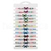 12Pcs 12 Style Colorful Alloy Link Bracelets Set FEST-PW0001-062A-1