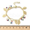 Brass Oval Link Multi-strand Bracelets BJEW-U040-01G-5