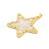 Rack Plating Brass & Epoxy Resin Pendants KK-C059-08B-G-2