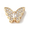 Brass Micro Pave Cubic Zirconia Beads KK-A253-10G-1