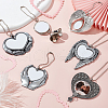 AHADERMAKER 6 Sets 6 Styles Zinc Alloy Heat Transfer Sublimation Blank Pendant Decorations AJEW-GA0007-54-5