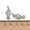 Brass Micro Pave Cubic Zirconia Pendants KK-C093-14P-3