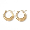 201 Stainless Steel Hoop Earrings with 304 Stainless Steel Pins for Women X-EJEW-B016-06G-1