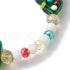 Round & Christmas Tree Glass Beaded Stretch Bracelets for Women BJEW-TA00503-4