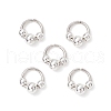 304 Stainless Steel Linking Rings with Brass Round Beads PALLOY-JF03869-1