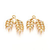 Brass Micro Pave Cubic Zirconia Pendants KK-N261-97G-1