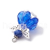 Faceted Glass Pendants PALLOY-MZ00583-02-4