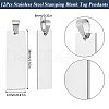 SUNNYCLUE 12Pcs Stainless Steel Stamping Blank Tag Pendants FIND-SC0010-66-2