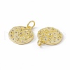 Brass Micro Pave Cubic Zirconia Pendants KK-E068-VC008-3