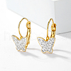 Elegant Butterfly Stainless Steel Hoop Earrings GI3123-2