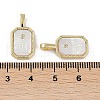 Rack Plating Brass Micro Pave Cubic Zirconia Pendants KK-U032-90G-07-3