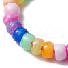 7-Color Rondelle Acrylic Braided Beaded Bracelets BJEW-JB10223-01-3