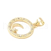 Brass Micro Pave Cubic Zirconia Pendants KK-D357-16A-G-2