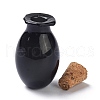 Oval Glass Cork Bottles Ornament AJEW-O032-03D-3