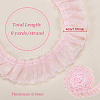 8 Yards Polyester Pleated Lace Trim OCOR-WH0080-87D-2
