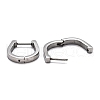 Tarnish Resistant 304 Stainless Steel Huggie Hoop Earrings STAS-H156-14B-P-3