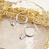 Cubic Zirconia Flat Round Dangle Earrings RS6083-2-1