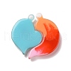 Gradient Color Translucent Resin Pendants RESI-G048-01A-2