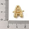 Brass Micro Pave Cubic Zirconia Letter Links X-KK-I717-04A-3
