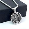 Retro Rock Punk Men's Vintage Greek Mythology Stainless Steel Pendant Necklaces CI6381-3