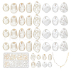   64Pcs 8 Styles ABS Plastic Imitation Pearl Beads PEAR-PH0001-11-1