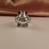 Frog Alloy with Natural  Red Corundum Finger Rings FS-WGCE30D-03-1