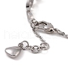 Tarnish Resistant 304 Stainless Steel Bangles with Safety Chains BJEW-F464-18P-3