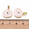 Brass Micro Pave Cubic Zirconia Pendants KK-T070-68B-3
