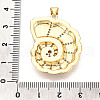 Brass Micro Pave Cubic Zirconia Pendants KK-N268-01G-3