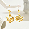 Alloy Hollow Sunflower Hoop Earrings QA8792-2