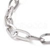 304 Stainless Steel Cable Chain Bracelet for Men Women BJEW-E031-05A-P-2