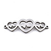 Tarnish Resistant 304 Stainless Steel Link Connectors STAS-T059-02P-1