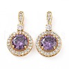 Brass Micro Pave Cubic Zirconia Pendants KK-E068-VC446-2