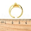 Brass Micro Pave Cubic Zirconia Cuff Rings RJEW-P149-01A-G-5