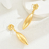 Exquisite Teardrop with Flower Zinc Alloy Dangle Stud Earrings IS8318-3