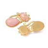 304 Stainless Steel Resin Pendants STAS-V015-59G-01-2