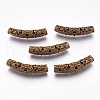 Flower Pattern Hollow Alloy Tube Beads PALLOY-K192-55AB-NF-1