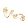 Brass Clip-on Earrings Findings KK-K371-27B-G-2