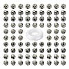 100Pcs 8mm Natural Dalmatian Jasper Round Bead DIY-LS0002-37-2