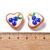 Handmade Lampwork Enamel Beads Heart with Fruit LAMP-V001-06E-4