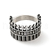 316 Stainless Steel Arrow Finger Ring RJEW-C030-03D-AS-2