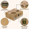 Rectangle Wooden Memory Keepsake Boxes with Lids CON-WH0101-009-3