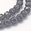 Natural Obsidian Beads Strands G-P335-14-6mm-3