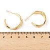 Brass Micro Pave Clear Cubic Zirconia Stud Earrings EJEW-Z104-01G-3